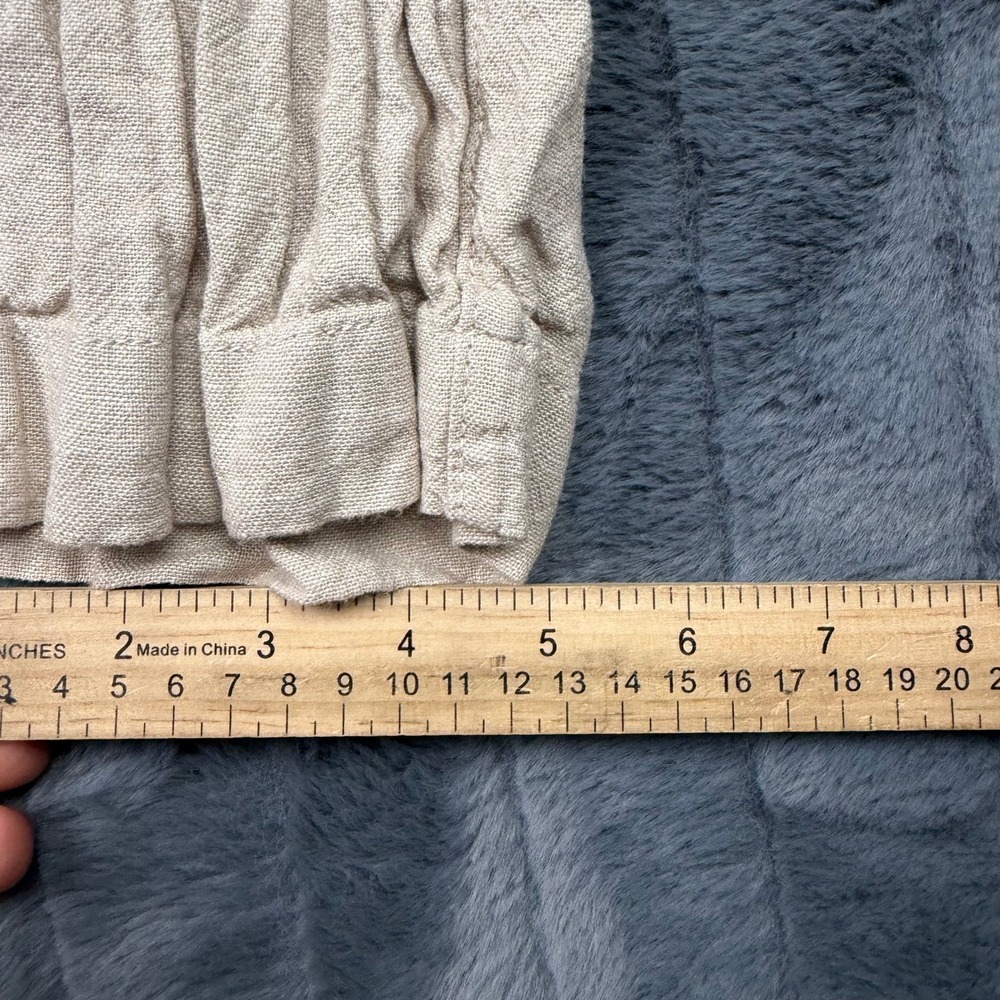 Old Navy Womens Straight High Rise Linen Blend Comfort Waist Pants Beige Size M - Picture 5 of 9